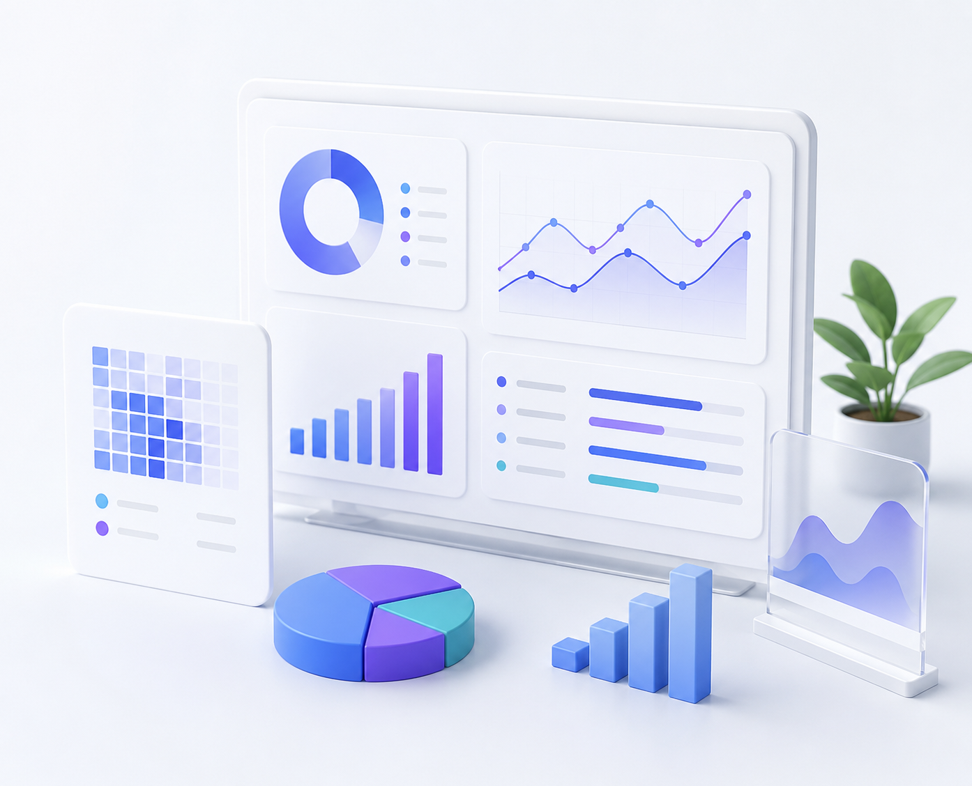 Dashboard con indicadores y métricas de negocio